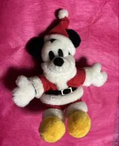 ディズニー　ミッキーマウス ぬいぐるみバッジ　サンタのサムネイル