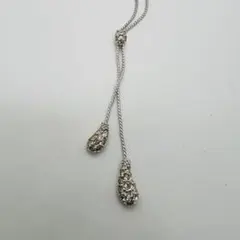ニナリッチ ネックレス シルバーカラー ドロップモチーフ