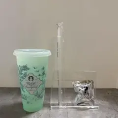 グリーン☆スターバックス　カラーチェンジングリユーザブルコールドカップ＆キャップ