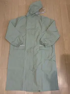 【美品】キッズ　レインコート サイズ140〜150cm グリーン