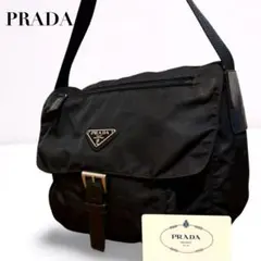 PRADA プラダ ナイロン ショルダーバッグ 三角ロゴ テスート 黒 男女兼用