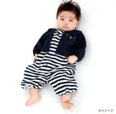 Buddy Lee新生児兼用ドレス　カーディガン風（ネイビー×50-70cm）
