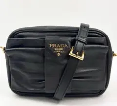 【週末までお値下げ中】 PRADA リボン レザー ショルダーバッグ ブラック