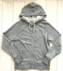 GAP ジップアップパーカー グレー XS メンズ スウェット コットン