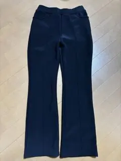 裏起毛　センターライン　フレアパンツ　ブラック　M 匿名配送