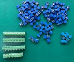 PCBターミナルブロック 基盤取付用端子台 セット（2P・多極）電子工作 パーツ