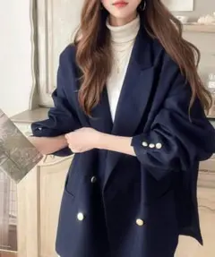 【新品未使用】クラシカルエルフサイド スリット オーバーサイズ ダブルジャケット