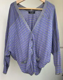 ズッカ zucca ドルマンカーディガン (ボーダー）