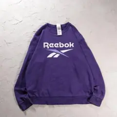 Reebok トレーナー 企業ロゴ　パープル