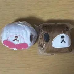 シュガーバニーズふわふわ巾着　くろうさ　しろうさ