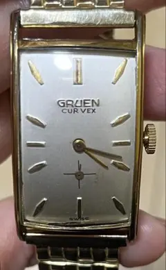 30s復刻/新品電池交換/稼働 GRUEN CURVEX スモセコ GR1599 - メルカリ