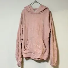 美品✨H&M NYC刺繍フード付きパーカー ピンク　大人女子 カジュアル 無地のサムネイル