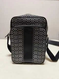 COACH ショルダーバッグ シグネチャー ブラック グレー ユニセックス
