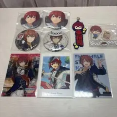 あんスタ 朱桜司 缶バッジ スタライ5thぱしゃっつ カード 一番くじ ラバー