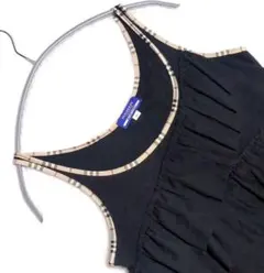 最終✨️極美品✨️バーバリーブルーレーベル♡ノバチェック♡ティアードフリルキャミ