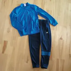 adidas ジャージ上下セット 140cm 青
