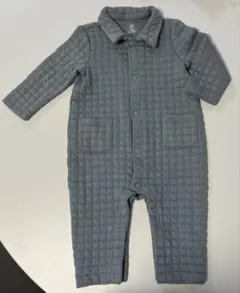 GAP グレー キルティングロンパース 6-12ヶ月