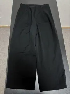 TRストレッチ タックワイドスラックスパンツ