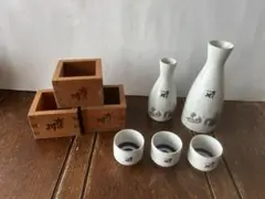 酒器/吉野川 / お猪口 / 徳利大 小 /木製升 / 8点セット