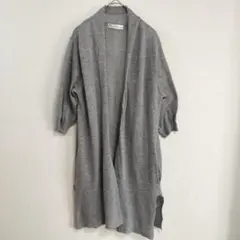 ハートマーケット ロングカーディガン サイズF グレー オープンフロント