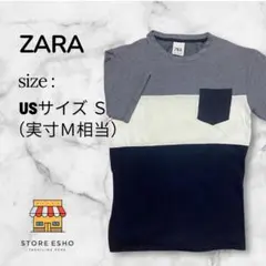 ZARA ザラ カットソー 半袖 USサイズS シンプルデザイン