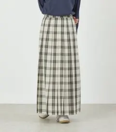 マッキントッシュフィロソフィー プリーツスカート 1 ベージュ ロング チェック