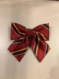 神村学園指定　ストライプリボン 赤 黄