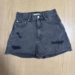 LGB ダメージ加工 ブラックデニムショートパンツ MLB】ダメージデニムショートパンツ｜BACK TO THE FIELD バックトゥザ