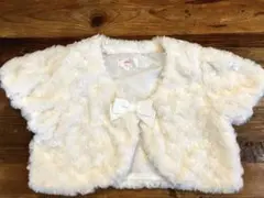 マザウェイズ　フェイクファーボレロ　ホワイト　卒園式＊入学式＊発表会＊結婚式など