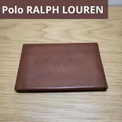 希少 POLO RALPH LAUREN 名刺入れ カードケース 本革 ブラウン