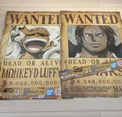ワンピース一番くじ エルバフ編 J賞 手配書ポスター ルフィー シャンクスのサムネイル