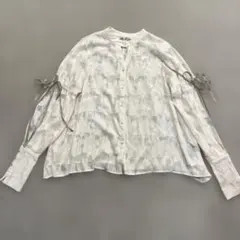 Olu. 3wayジャガードブラウス　アイボリー　花柄　シアー