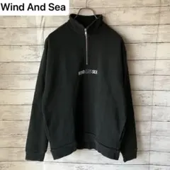 WINDANDSEA スウェット　トレーナー　ブラック　黒　完売品　希少Lサイズ WINDANDSEA スウェット トレーナー ブラック 黒 完売品 希少L