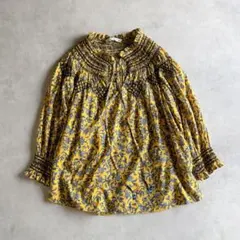 極美品♡　ZARA　ザラ　インド製　刺繍　花柄　ビ－ズタッセル　ブラウス