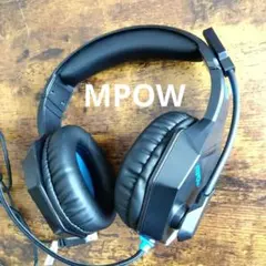 【MPOW 】有線ヘッドホン ブラック・ブルー