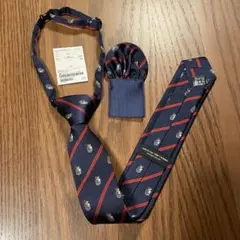 ユナイテッドアローズ　子供用ネクタイ エンブレム　ネイビー　男の子　小学生