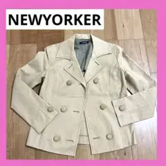 NEWYORKER ベージュ ダブルブレストジャケット