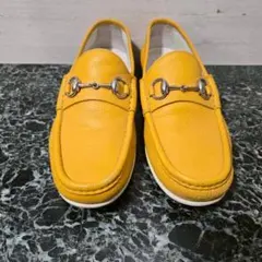 GUCCI　ホースビットローファー　イエローレザー　サイズ61/2(25.5㎝)