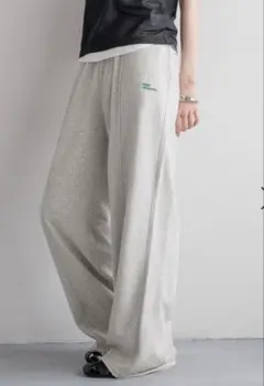LOWRYS FARM スウェットワイドパンツ（グレー）