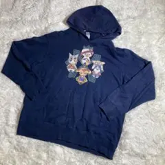 モンハン　UNIQLOコラボ　アイルー　フード付きパーカー ネイビー　XLサイズ