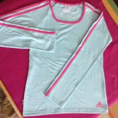 アディダス  Tシャツ スカイブルー (フリー)