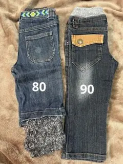 デニムパンツ　80 90 2本セット　RAGMART