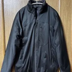 ブラック スタンドカラー　メンズダウンジャケット　中綿ブルゾン　中綿ダウン　訳あ