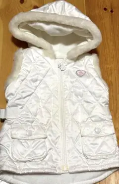 ベビーギャップ　baby gap ベスト　ホワイト　キルト　ボア　ハート