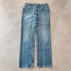 Lee リー W34 ブルーデニム ボトム パンツ 古着 青 ヒゲ 15159