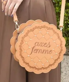 axes femme クッキーモチーフポシェット(キャメル)のサムネイル