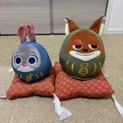 ディズニー ズートピア ジュディ ニック だるま ぬいぐるみ 正月 タグ