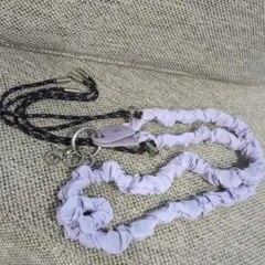 BEAURE　ナイロン ギャザーモバイルストラップショルダー　ラベンダー