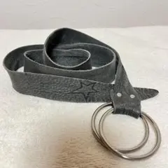☆ヴィンテージ☆ レア　ダブルリングベルト　レザーベルト　星マーク