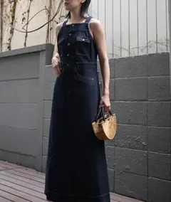 WILLFULLY denim square neck no sleeve OP